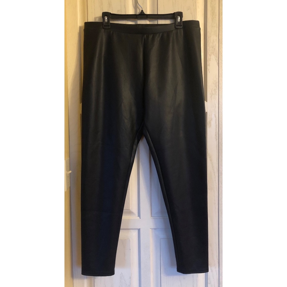 Lauren Conrad XL Black Faux Leather Leggings